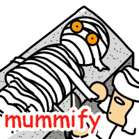 mummify の意味 英語イラスト