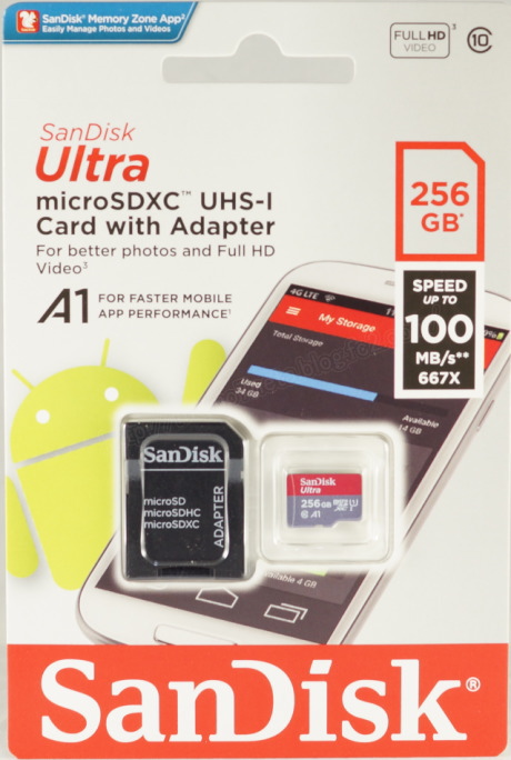 SanDisk microSDXCカード SDSQUAC-256G-JN3MA 256GB 買いました | ～ 覚書きメモ ～