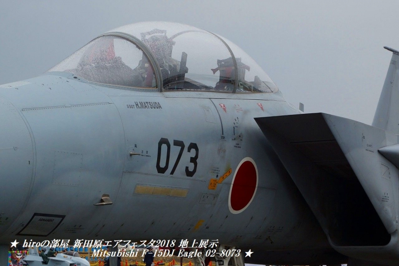 hiroの部屋　新田原エアフェスタ2018 地上展示 第23飛行隊 Mitsubishi F-15DJ Eagle 02-8073