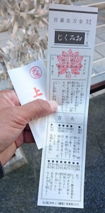 20190102虎ノ門金比羅神社おみくじ&大漁お守り.JPG